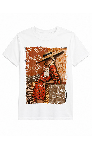 Triko oversized s potiskem SAFARI ART 301