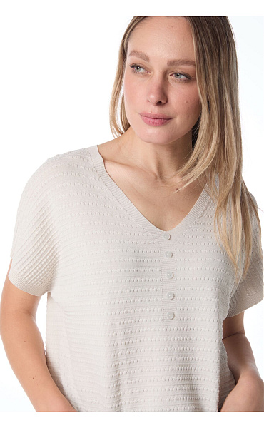 Elegantní halenka s aplikací knoflíků SEVENDAY 6290