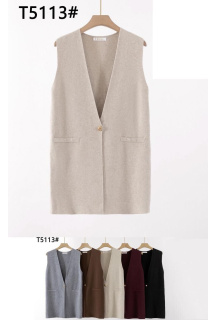 Dlouhá vesta oversized T5113