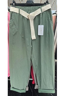 Trendy kalhoty s páskem 26020