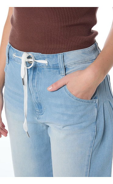 Kalhoty džínové balónové se šnůrkou LARGO 3D-9321