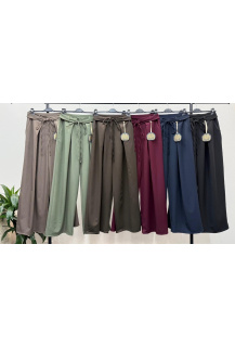 Široké kalhoty s vázáním VOGUE 17293