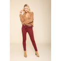 Kalhoty jeans color Onado H2505-C tmavě hnědá