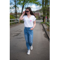 Kalhoty džínové boyfriend 3D-1360-1 Itálie 