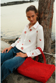 Bavlněná košile s výšivkou Onado XK015