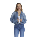 Bunda džínová oversize 3D-1516 Itálie