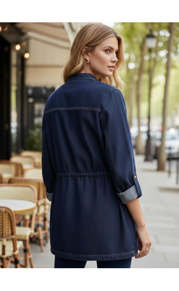 Stylová parka džínová CIMINY C10968