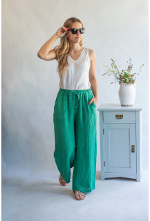 Kalhoty lněné culottes 10375 Itálie