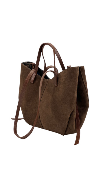 Velká kabelka z broušené kůže 650-c Itálie