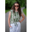 Kalhoty lněné culottes 7635
