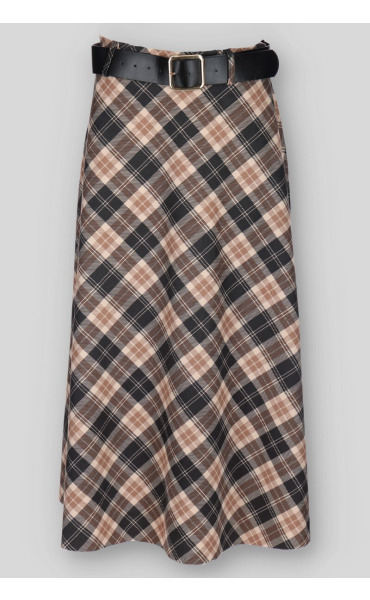 Sukně karo s páskem WAY 23296 C