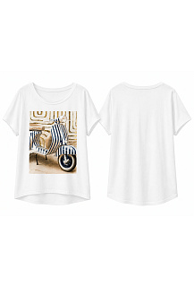 Triko oversized s potiskem VESPA 299