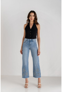 Boho džíny 7/8 wide-leg Onado H4586