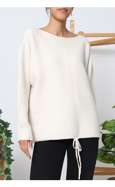 Trendy svetřík na šňůrku TC012