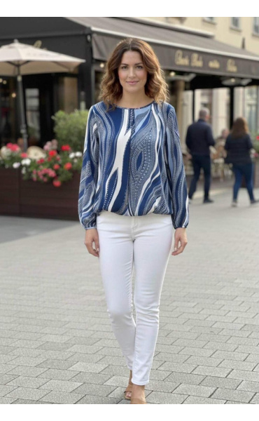 Elegantní halenka s potiskem 13852 Latino