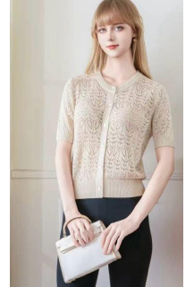 Elegantní propínací svetřík kr. rukáv S26-6027