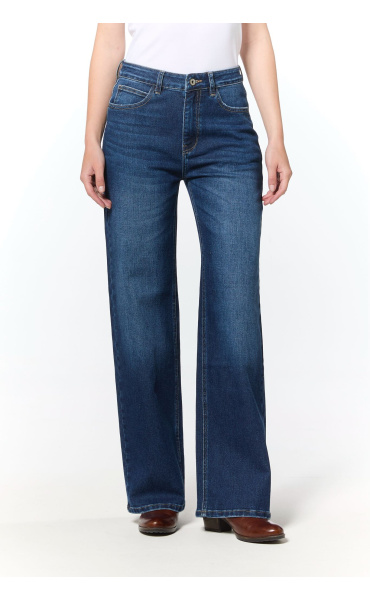 Kalhoty džínové WIDE LEG 3D-9289