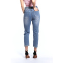 Kalhoty džínové boyfriend 3D-1360-1 Itálie 