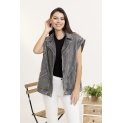 Trendy džínová vesta oversize C10449