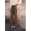 Elegantní kalhoty wide-leg s knoflíky Onado H3031