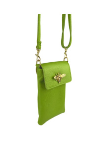 Kabelka malá crossbody-mobil ,kůže 999 Itálie