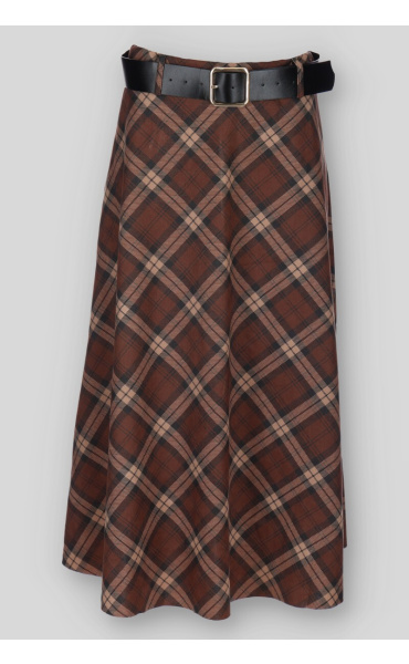 Sukně karo s páskem WAY 23296 C