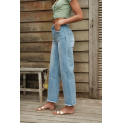 Módní džíny s výšivkou 7/8 wide-leg Onado H5088