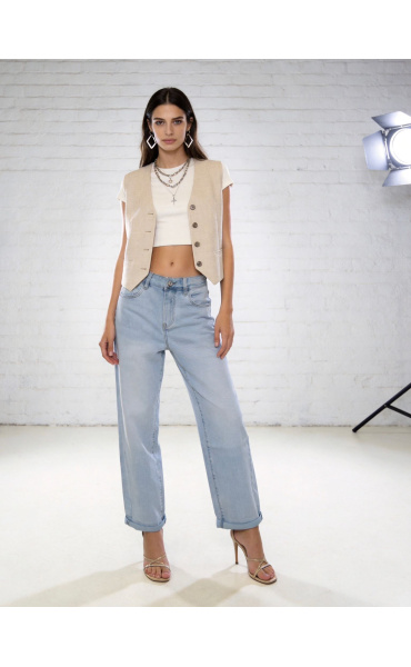 Kalhoty džínové WIDE-LEG 3D-9345