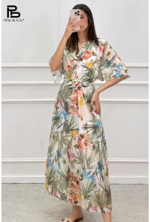 Elegantní dlouhé šaty s potiskem Lamiar 37805