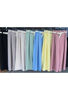 Elegantní široké kalhoty s páskem 24503