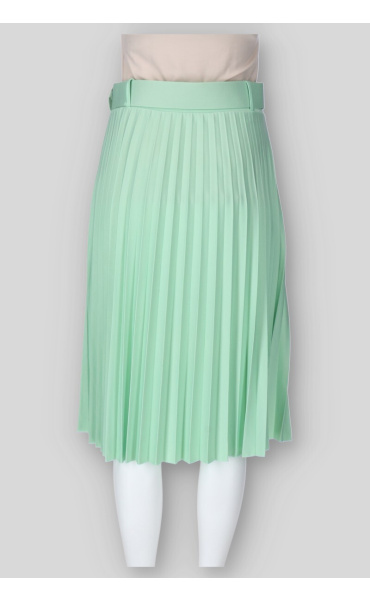 MIDI sukně plisé s páskem 29398