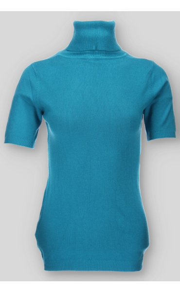 Módní úpletový rolák krátký rukáv N8507