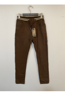 Kalhoty jeans color Onado H2505-C tmavě hnědá