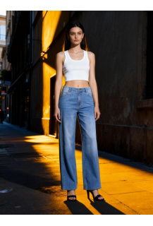 Kalhoty džínové Wide Leg 3D-1715