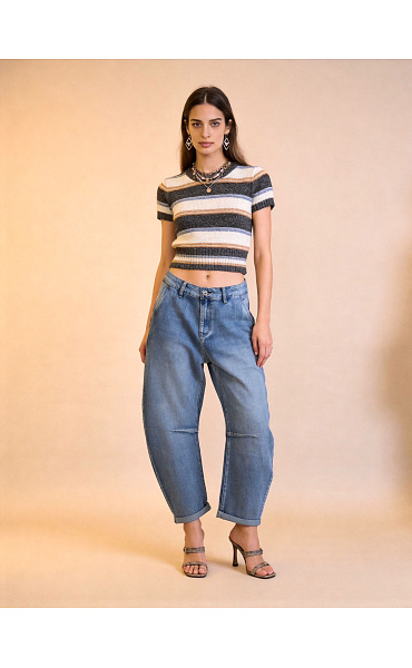 Kalhoty džínové BARREL 3D-9338