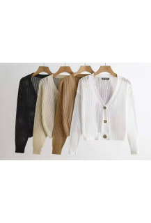 Přízový svetřík propínací X0617