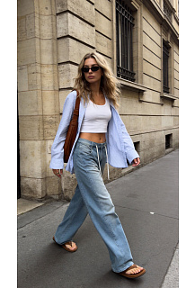 Kalhoty džínové balónové se šnůrkou LARGO 3D-9321