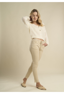 Kalhoty džínové color Onado H2812 B béžová
