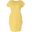 basic bavlněné šaty žlutá