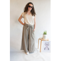 Kalhoty lněné culottes 7635