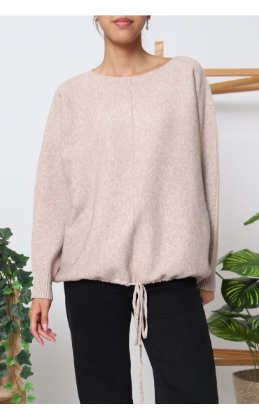 Trendy svetřík na šňůrku TC012