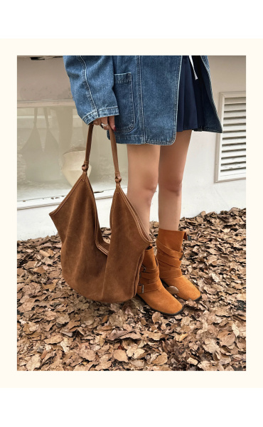 Velká kabelka z broušené kůže 686-c Itálie