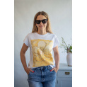 Triko velký květ krátký rukáv M300488