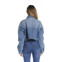 Bunda džínová oversize 3D-1516 Itálie