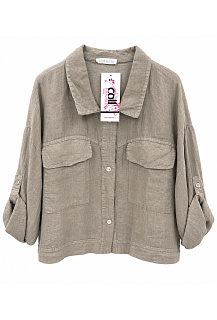 Stylová lněná bunda OVERSIZED 13292