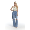 Kalhoty džínové wide leg regular 3D-1319 Itálie 