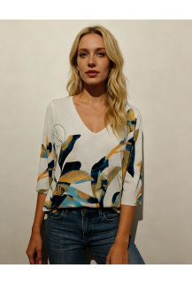 Svetřík Damod s potiskem 3/4 rukáv BSV86054