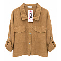 Stylová lněná bunda OVERSIZED 13292