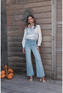 Stylové džíny 7/8 wide-leg Onado H5026