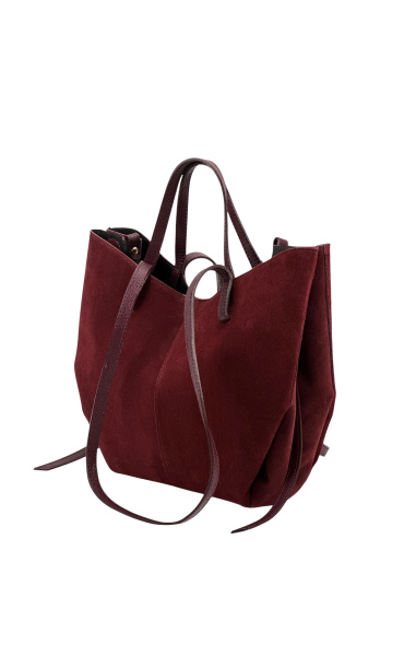 Velká kabelka z broušené kůže 650-c Itálie